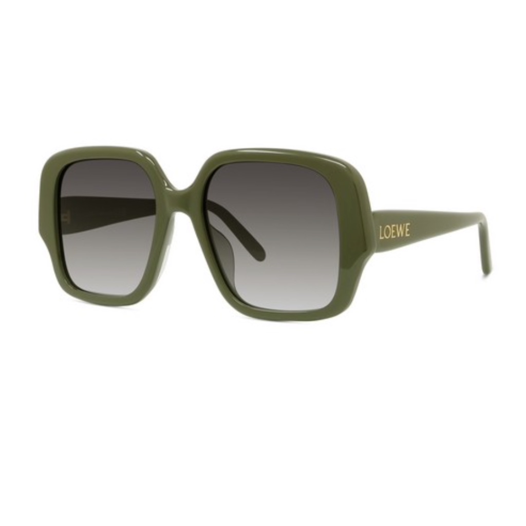Loewe Lw40134u 96b 54 Slim Shiny Green Sunglasses Lw40134u